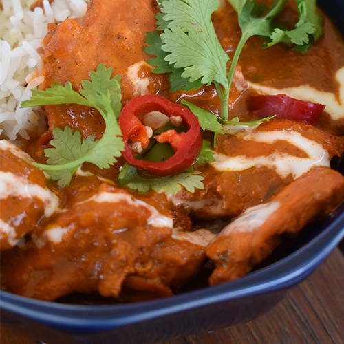 Wednesday - Classic Butter Chicken served with steamed rice
