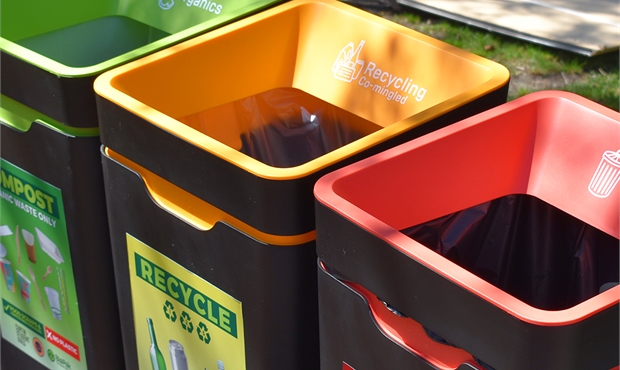 We're constantly working to reduce our global footprint through changes, awareness and activism. We've introduced green compost bins that turn compostable matter and packaging into fertiliser for gardens.